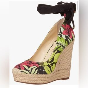 Jessica Simpson Women's Zexie Tropical sky‎ high Espadrille Platform size 10 new